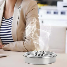 Decorative Mosquito Coil Holder Mosquito Coil Container, Incense Holder Safe Burning Coil Tray for Home Patio Pool Side Outdoor, Metal Tray