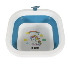 Space-Saving Foldable Baby Wash Basin, Lightweight & Easy to Clean for Home (28×28 Cm)